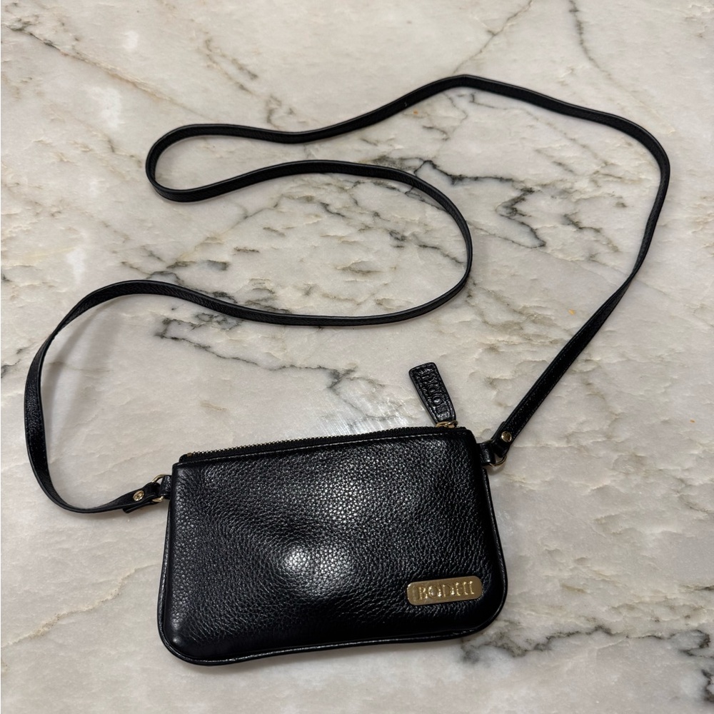 Bodhi bags small Crossbody leather pouch, purse, wallet  black